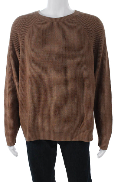 Rei Co Op Unisex Adults Pullover Brown Cotton Crew Neck Long Sleeve Size L