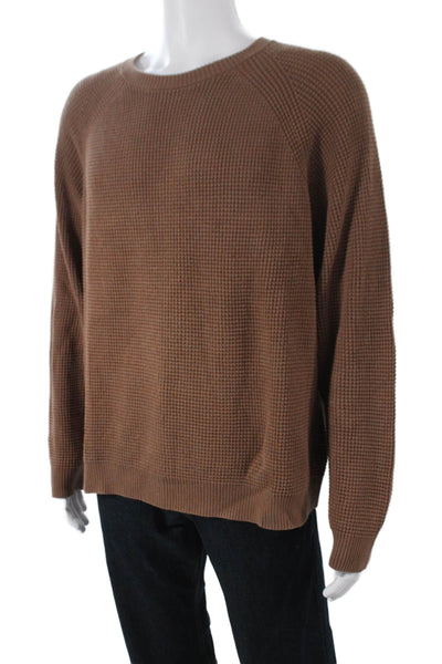 Rei Co Op Unisex Adults Pullover Brown Cotton Crew Neck Long Sleeve Size L