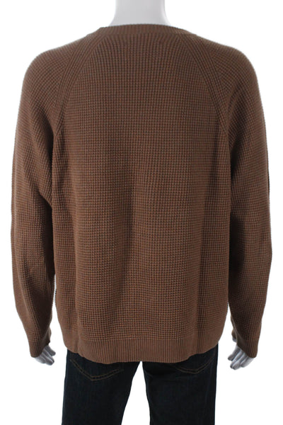 Rei Co Op Unisex Adults Pullover Brown Cotton Crew Neck Long Sleeve Size L
