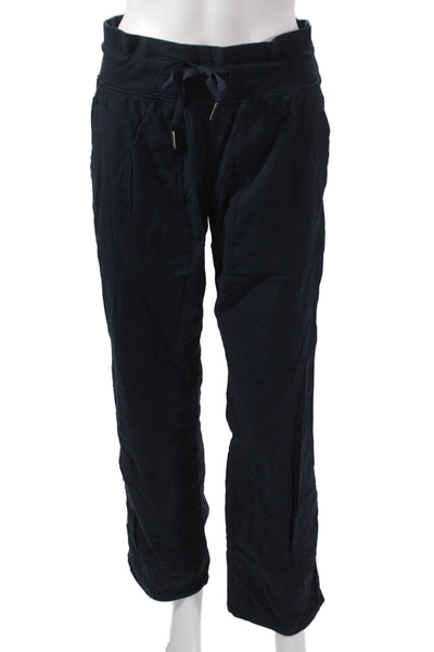 Lululemon Unisex Adults Blue Cotton Blend Drawstring Sweatpants Size 8