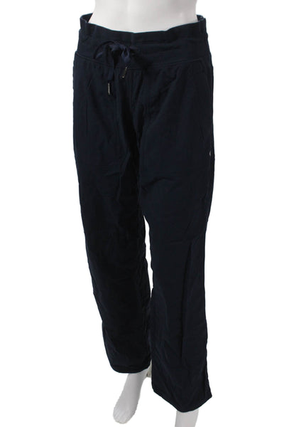 Lululemon Unisex Adults Blue Cotton Blend Drawstring Sweatpants Size 8