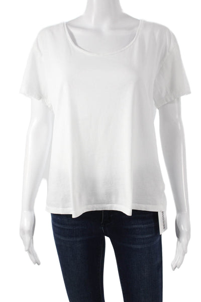 Mate Womens Basic Scoop Neck Short Sleeve Organic Cotton T Shirt Size M