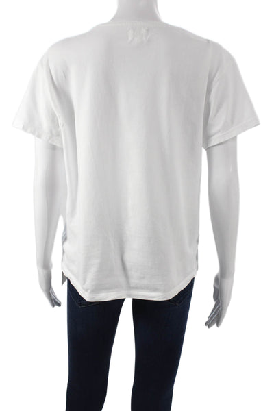 Mate Womens Basic Scoop Neck Short Sleeve Organic Cotton T Shirt Size M