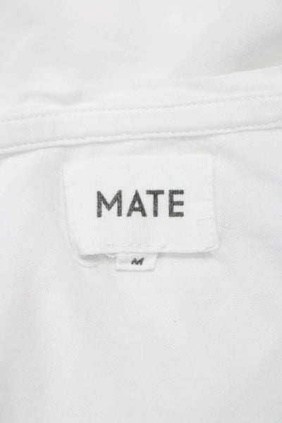 Mate Womens Basic Scoop Neck Short Sleeve Organic Cotton T Shirt Size M