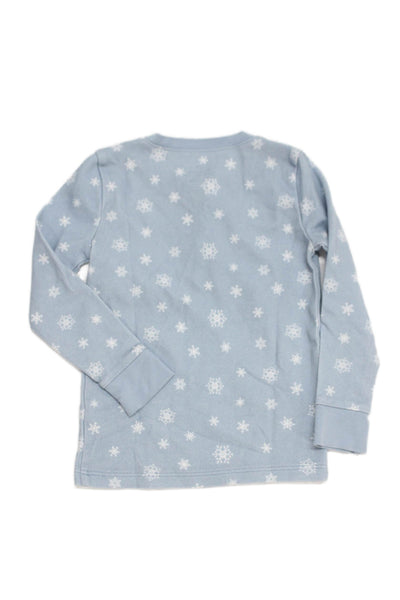 Petite Plume Baby Boys Snowflake Print Pajama Set Blue White Cotton Size 2