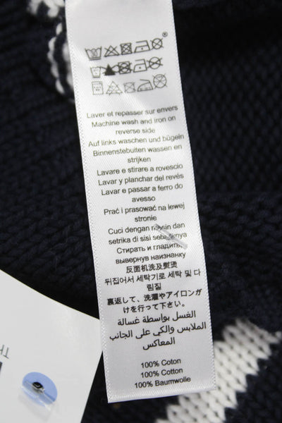 Petit Bateau Baby Boys Striped Cardigan Sweater Navy Blue White Size 6 Months