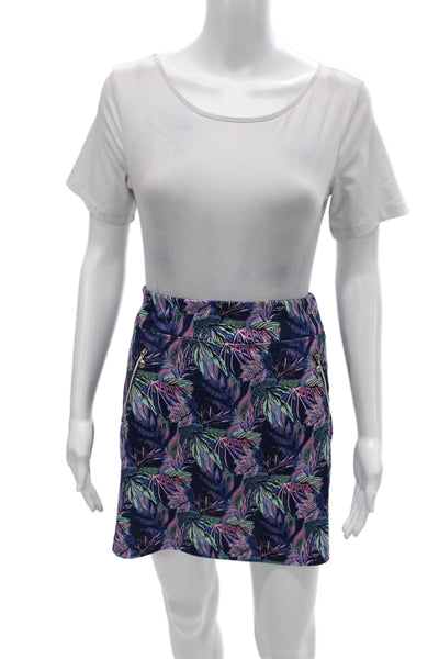 Daily Sports Womens Purple Plant Print Polyester Blend Skort Knee Length Size S