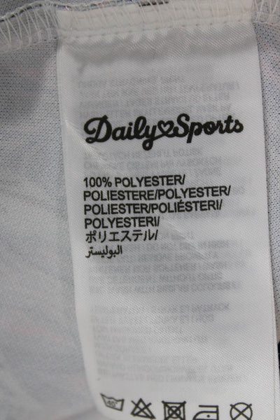 Daily Sports Womens Purple Plant Print Polyester Blend Skort Knee Length Size S