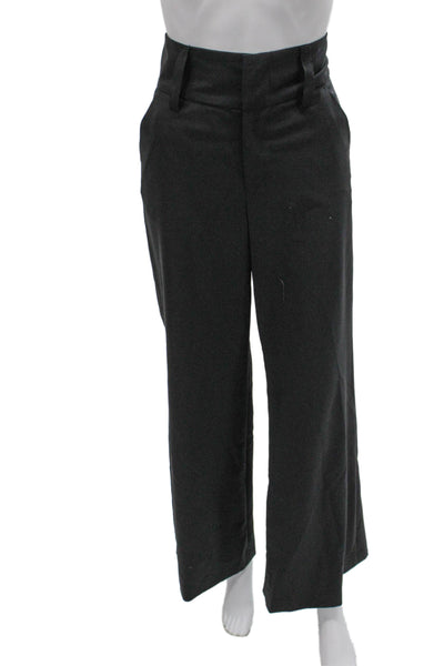Alice + Olivia Womens Dress Pants Gray Wool Blend Zip Size 2