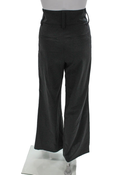 Alice + Olivia Womens Dress Pants Gray Wool Blend Zip Size 2