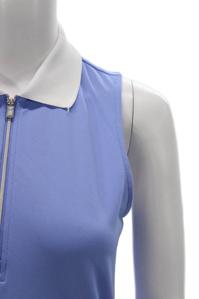 RLX Ralph Lauren Unisex Adults Polo Sleeveless Collared Blue Zip Size S