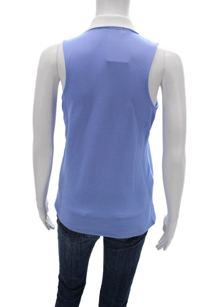 RLX Ralph Lauren Unisex Adults Polo Sleeveless Collared Blue Zip Size S