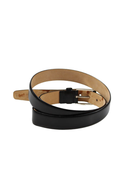 Bruno Magli Mens Medium Width Leather Buckle Belt Black Size 38