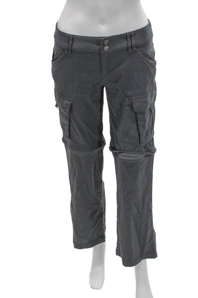 prAna Womens Gray Nylon Solid Pants Inseam 27 Size 2