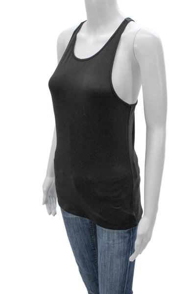 Alo Womens Basic Tank Top Black Scoop Neck Sleeveless Polyester Blend Size S