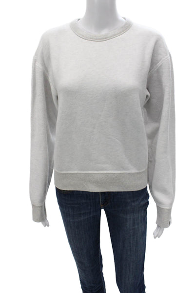 Rag & Bone Womens Pullover Sweatshirt Gray Cotton Crewneck Long Sleeve Size M
