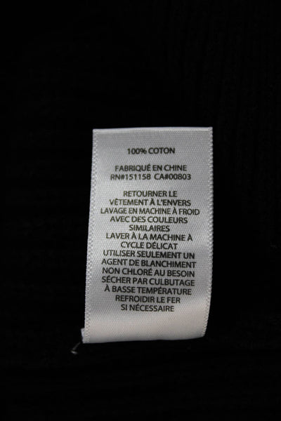 525 Womens Basic Sleeveless Mock Neck Cotton Tank Black Size L