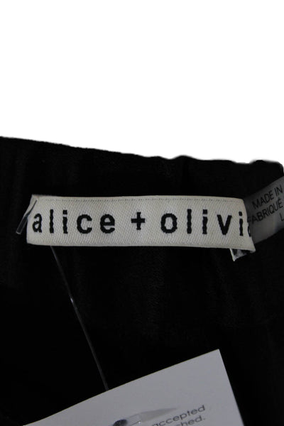 Alice + Olivia Unisex Adults Gray Jogger Pants Triacetate Pull On Size L