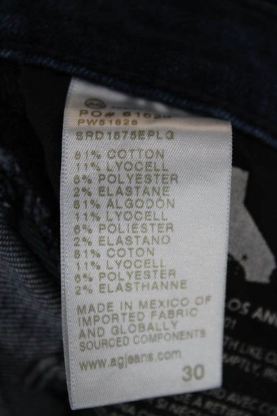 AG Adriano Goldschmied Womens Skinny Blue Jeans Mid Rise Inseam 29 Size 30