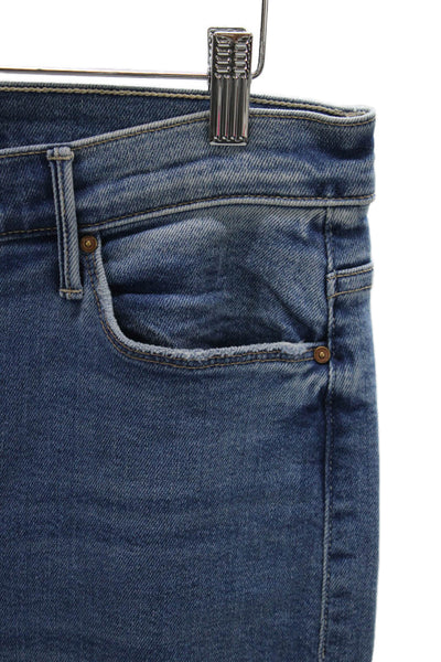 Mother Women Bootcut Jeans Blue High Rise Button Closure Size 31