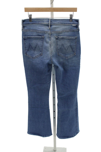 Mother Women Bootcut Jeans Blue High Rise Button Closure Size 31