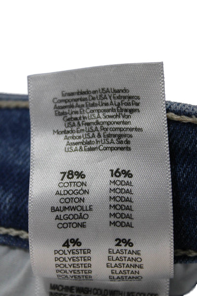 Mother Women Bootcut Jeans Blue High Rise Button Closure Size 31