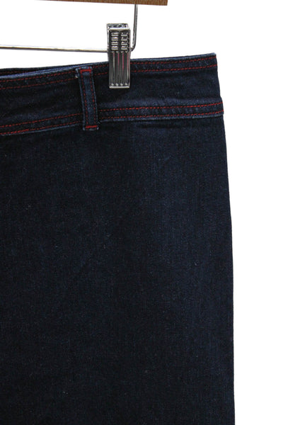 Love Binetti Women Cropped Blue Jeans 100% Cotton High Rise Size XL