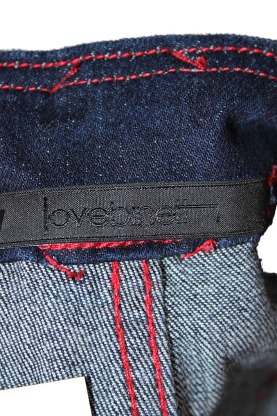Love Binetti Women Cropped Blue Jeans 100% Cotton High Rise Size XL