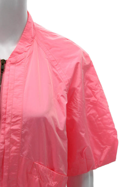 Mauro Grifoni Womens Nylon Pink Windbreaker Zip Closure Size 42