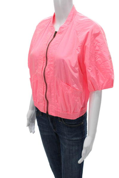 Mauro Grifoni Womens Nylon Pink Windbreaker Zip Closure Size 42