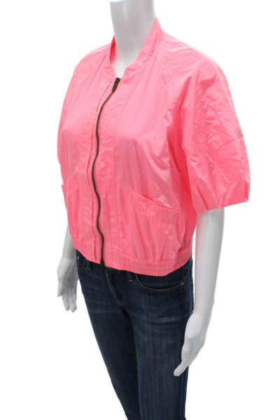 Mauro Grifoni Womens Nylon Pink Windbreaker Zip Closure Size 42