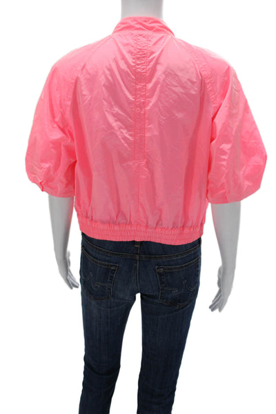 Mauro Grifoni Womens Nylon Pink Windbreaker Zip Closure Size 42