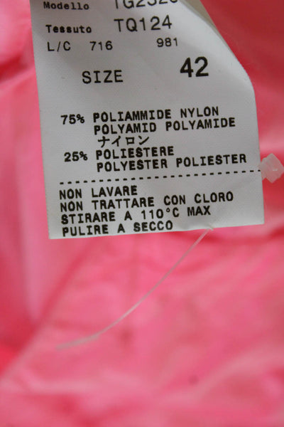 Mauro Grifoni Womens Nylon Pink Windbreaker Zip Closure Size 42