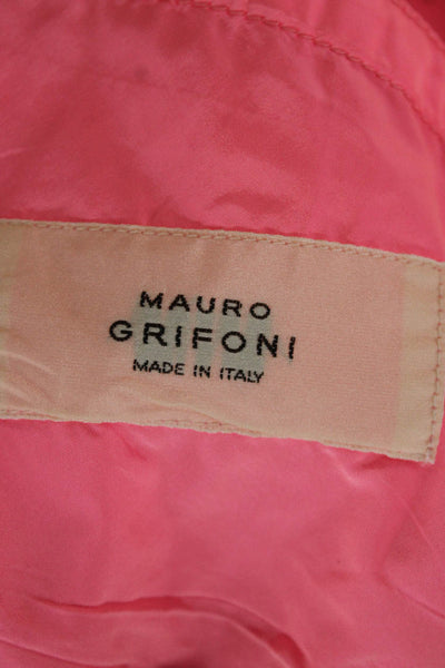 Mauro Grifoni Womens Nylon Pink Windbreaker Zip Closure Size 42
