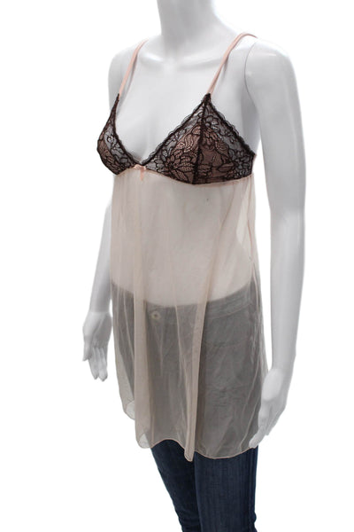 Cosabella Women Lingerie Top Black Floral V-Neck Sleeveless Polyamide Size S