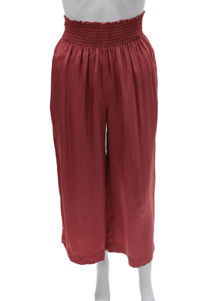 Giada Forte Womens Cropped Viscose Red Pants Size 0