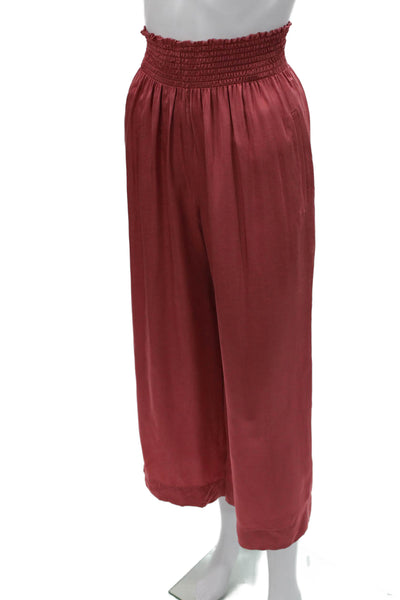 Giada Forte Womens Cropped Viscose Red Pants Size 0