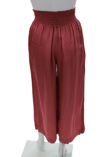 Giada Forte Womens Cropped Viscose Red Pants Size 0