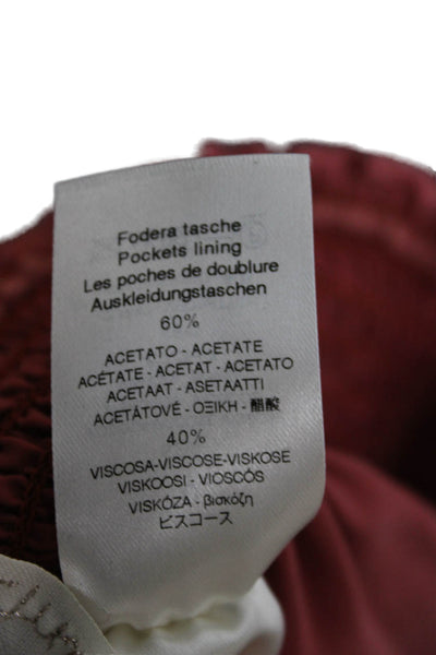 Giada Forte Womens Cropped Viscose Red Pants Size 0