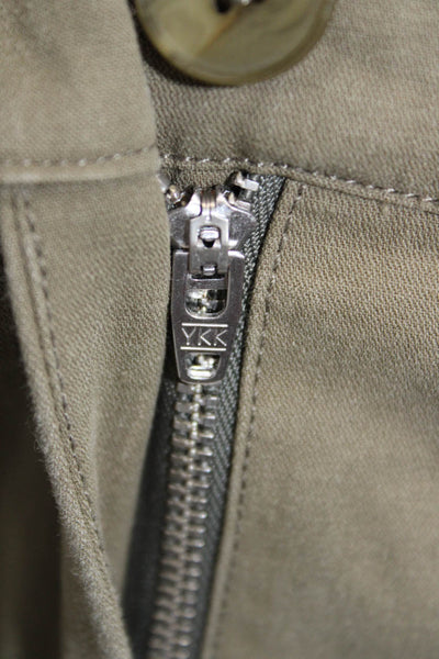 The Range Womens Cargo Pants Green Cotton Button Utility Size S