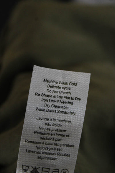The Range Womens Cargo Pants Green Cotton Button Utility Size S