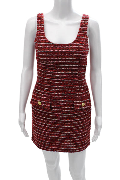 Endless Rose Girls Red Striped Mini Dress Scoop Neck Sleeveless Size XS