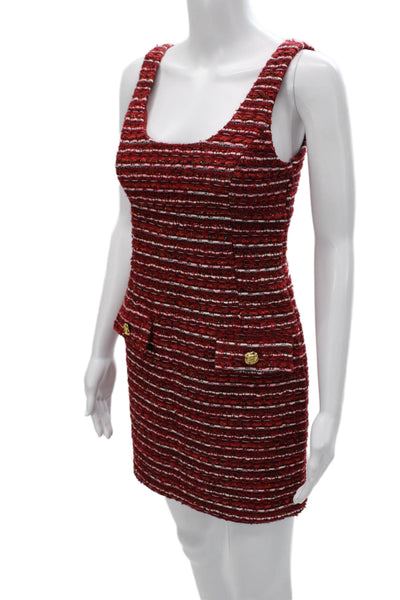 Endless Rose Girls Red Striped Mini Dress Scoop Neck Sleeveless Size XS