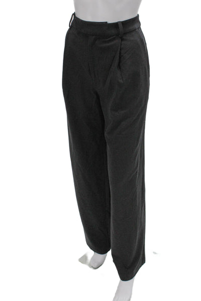Lovers + Friends Unisex Adults Dress Pants Gray Zip 62% Polyester Size S