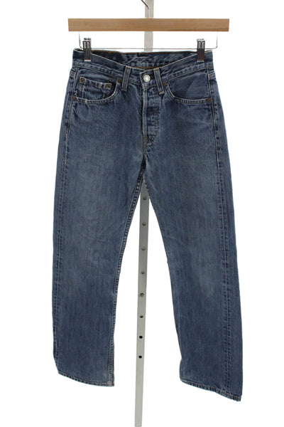 Levi Strauss & Co Unisex Adults Straight Blue High Rise Jeans Size 26