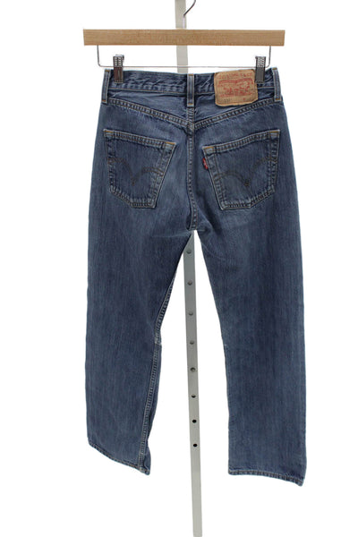 Levi Strauss & Co Unisex Adults Straight Blue High Rise Jeans Size 26