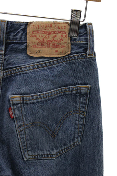 Levi Strauss & Co Unisex Adults Straight Blue High Rise Jeans Size 26