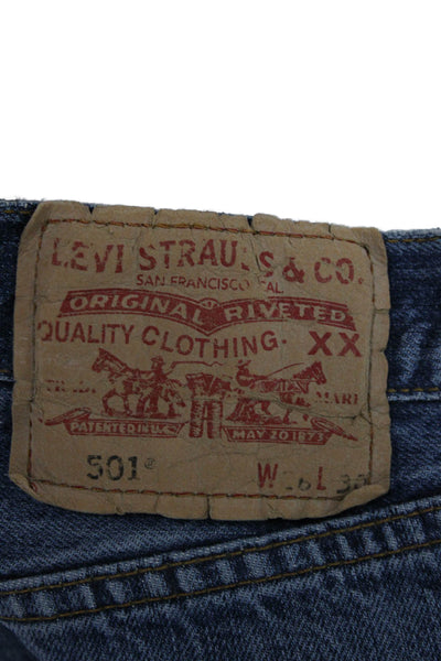 Levi Strauss & Co Unisex Adults Straight Blue High Rise Jeans Size 26