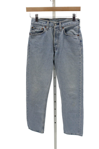 Levi Strauss & Co Unisex Blue High Rise Straight Jeans 100% Cotton Size 26