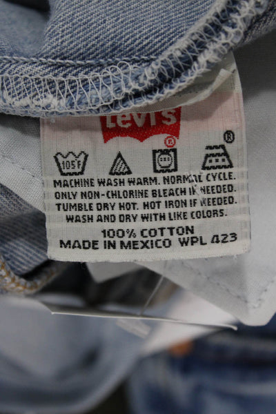 Levi Strauss & Co Unisex Blue High Rise Straight Jeans 100% Cotton Size 26